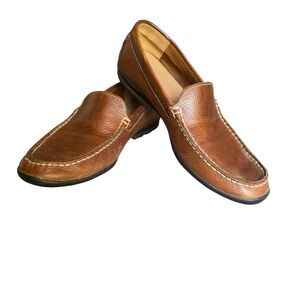 FootJoy Brown Leather Slip-On Loafers Driving Moc Size 10